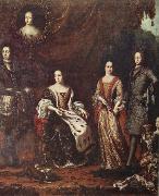 The Caroline envaldet Fellow XI and his family pa 1690- digits unknow artist